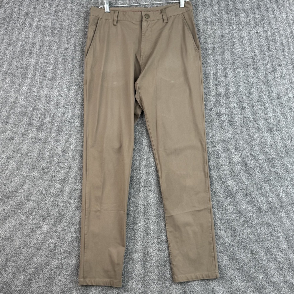Rhone Commuter Pants Mens 31x32 Brown Taupe Stretch Travel Performance Chino